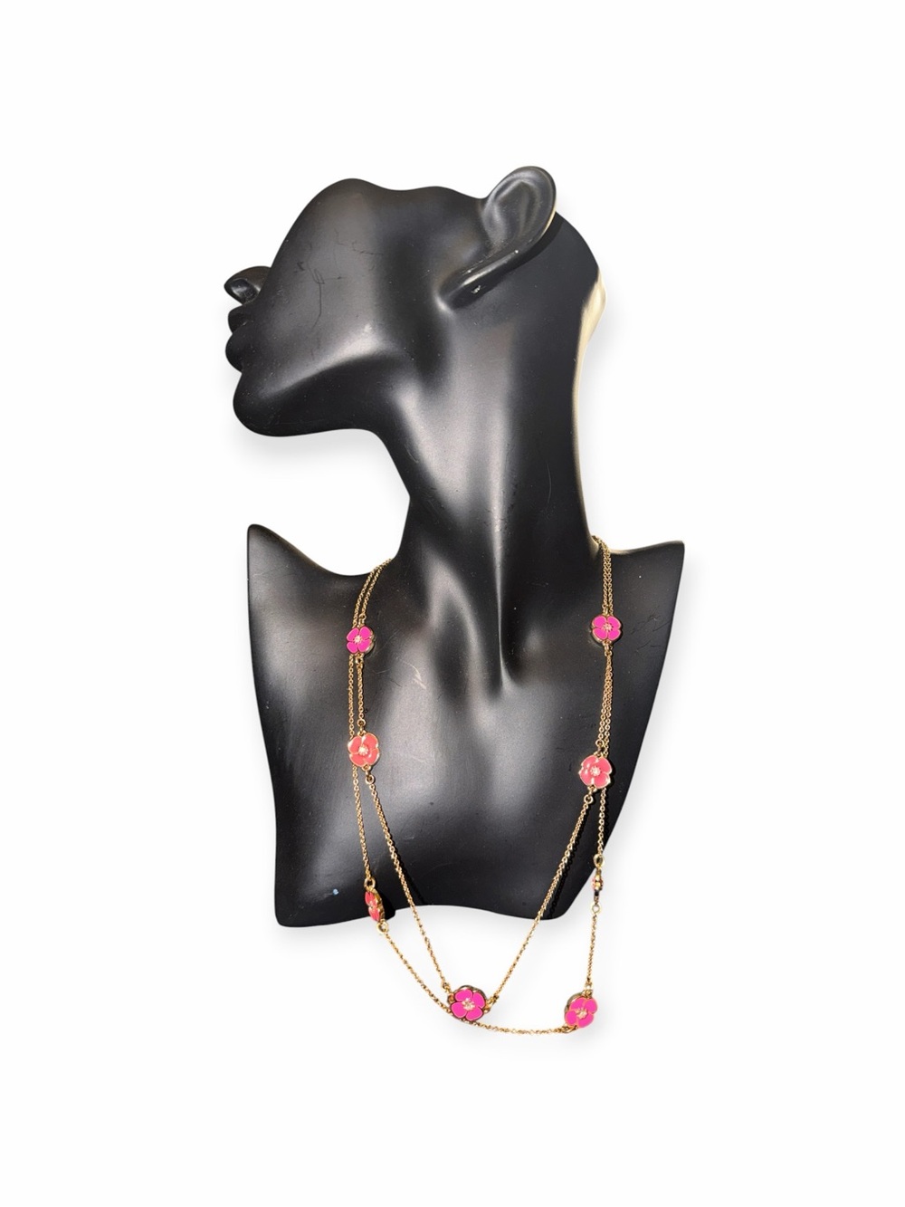 Kate Spade Flutter Floral Scattered Long Gold Station Necklace